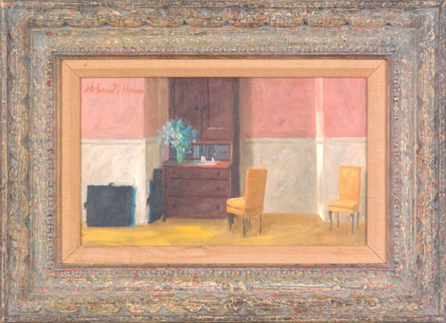 Appraisal: Hobson Lafayette Pittman American - oil on board titled Interior