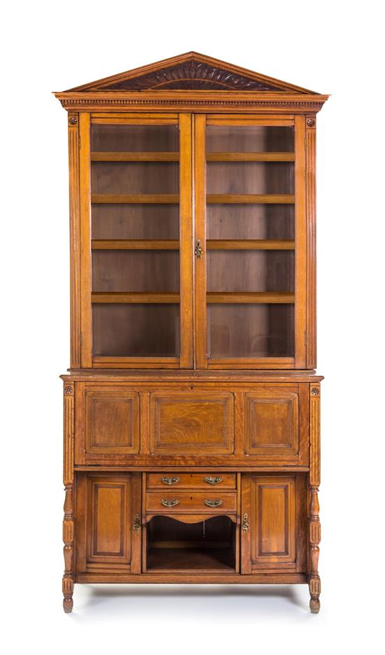 Appraisal: Sale Lot A Victorian Oak Secretary Bookcase th century in