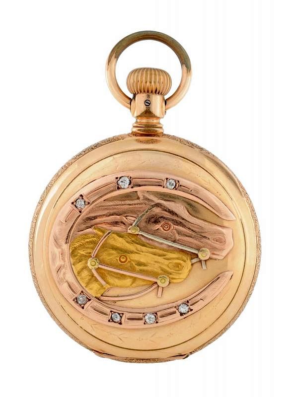 Appraisal: Large Tricolored Gold Pocket Watch Size No Watch case of