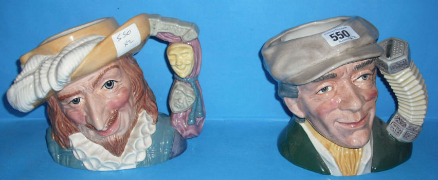 Appraisal: Royal Doulton Large Character jugs The Busker D and Scaramouch