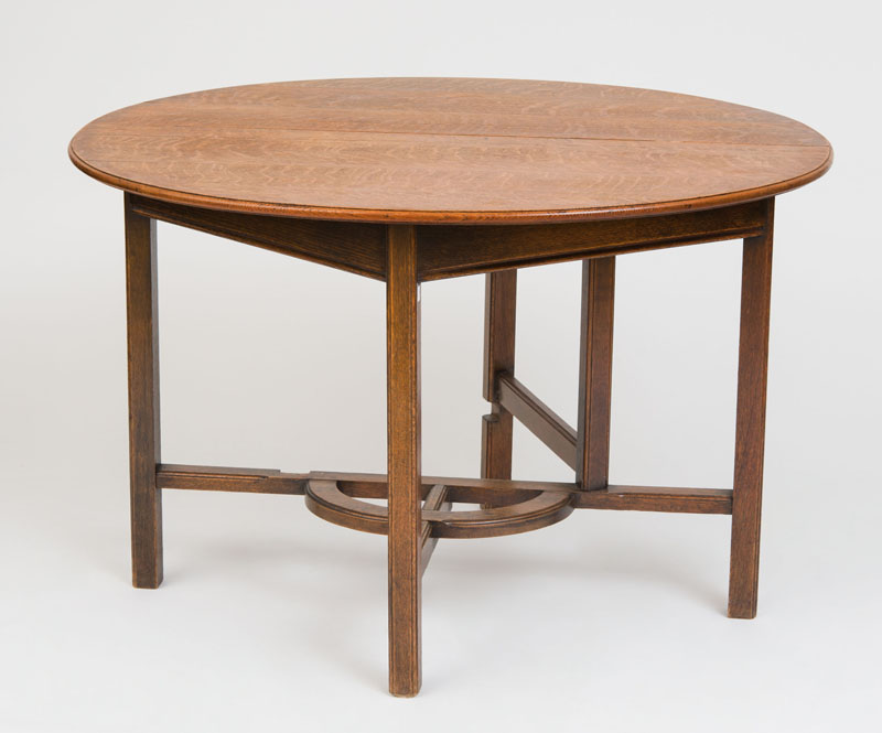 Appraisal: ARTS AND CRAFTS DROP-LEAF TABLE ENGLISH Oak x x in