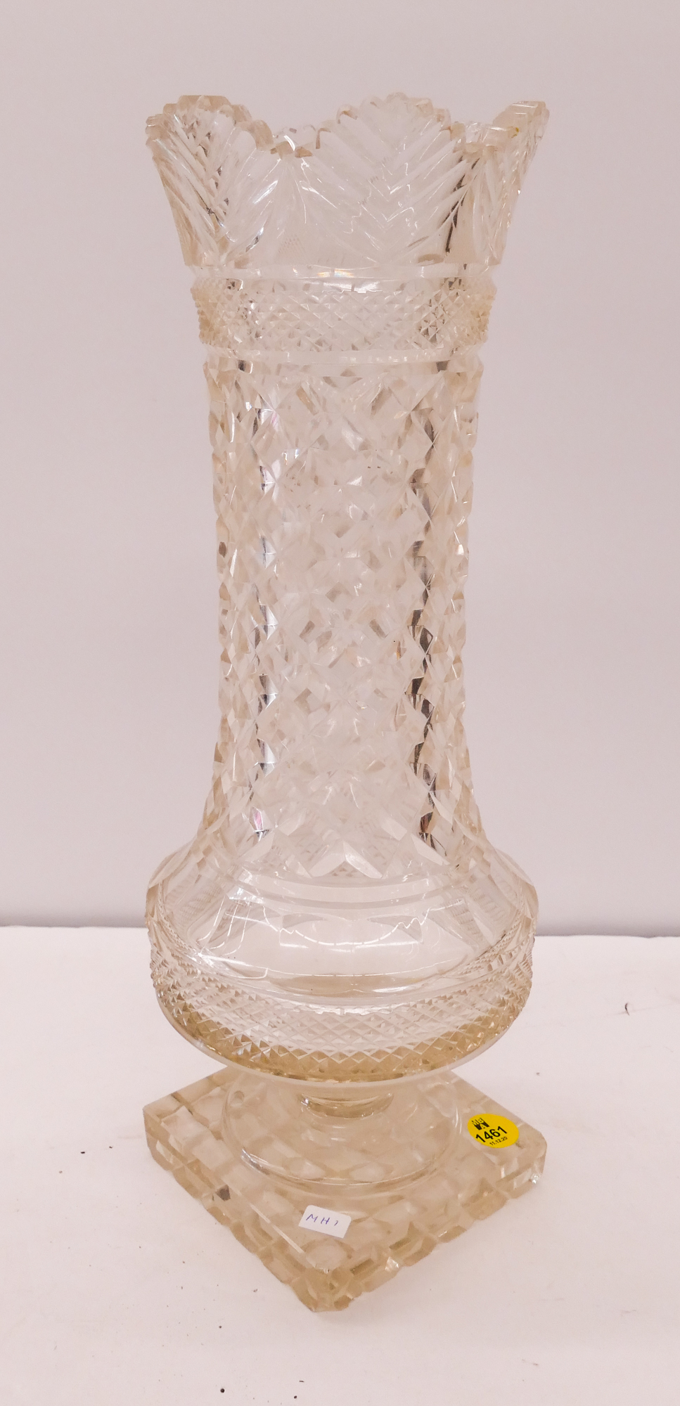 Appraisal: Antique Cut Glass Tall Vase- some chips- ''