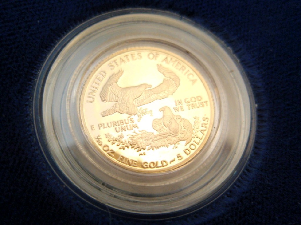 Appraisal: A boxed American eagle one tenth ounce proof gold bullion