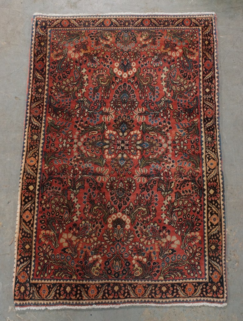 Appraisal: x Sarouk throw rug