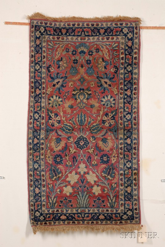 Appraisal: Persian Rug second quarter th century light stains ft in