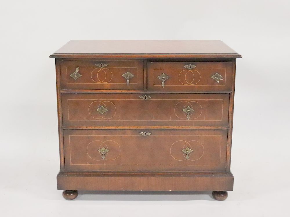 Appraisal: Vintage And Fine Custom Quality Inlaid Chest Great patina and