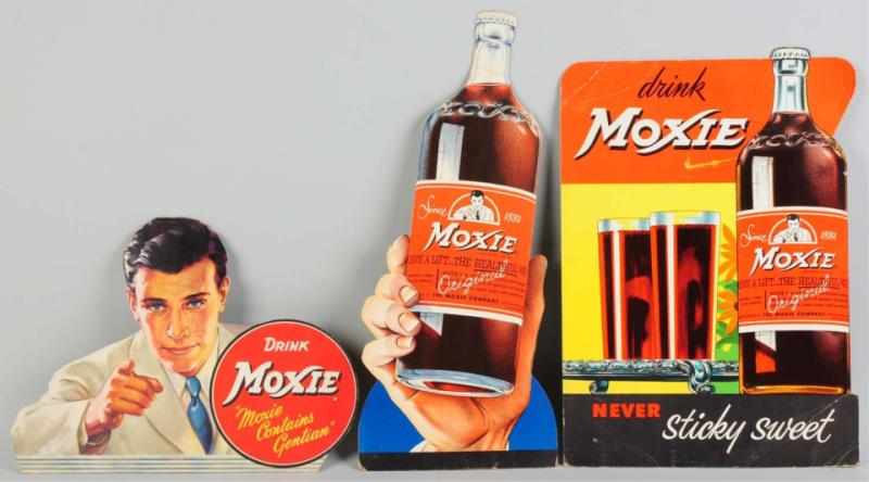 Appraisal: Lot of Assorted Cardboard Moxie Signs s and s The