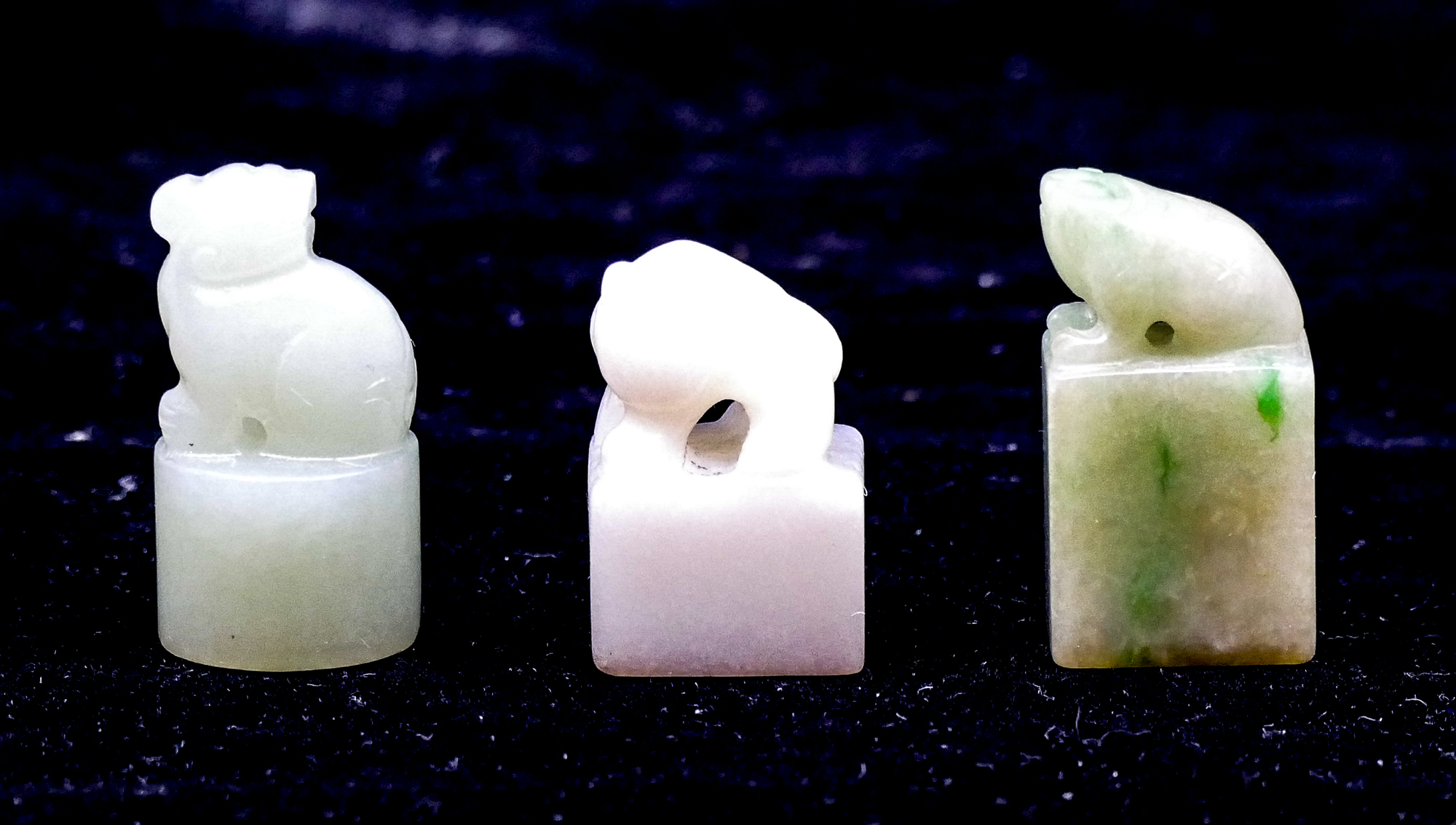 Appraisal: pc Chinese Jade Small Seals- largest ''