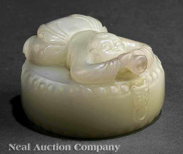 Appraisal: A Chinese Beijing Glass Weight th th c opaque pure