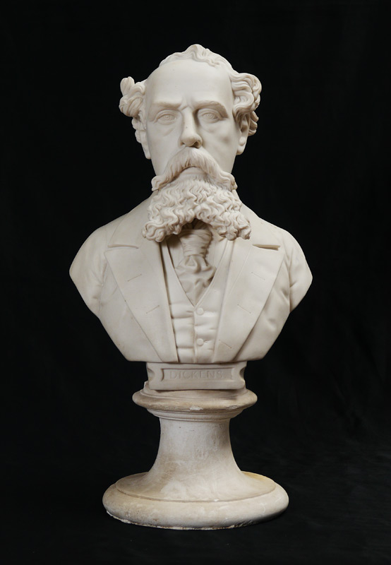 Appraisal: PARIAN BUST OF CHARLES DICKENS Unsigned '' h x ''