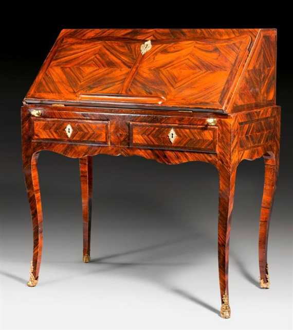 Appraisal: LADY'S DESK Louis XV attributed to P MIGEON Pierre II