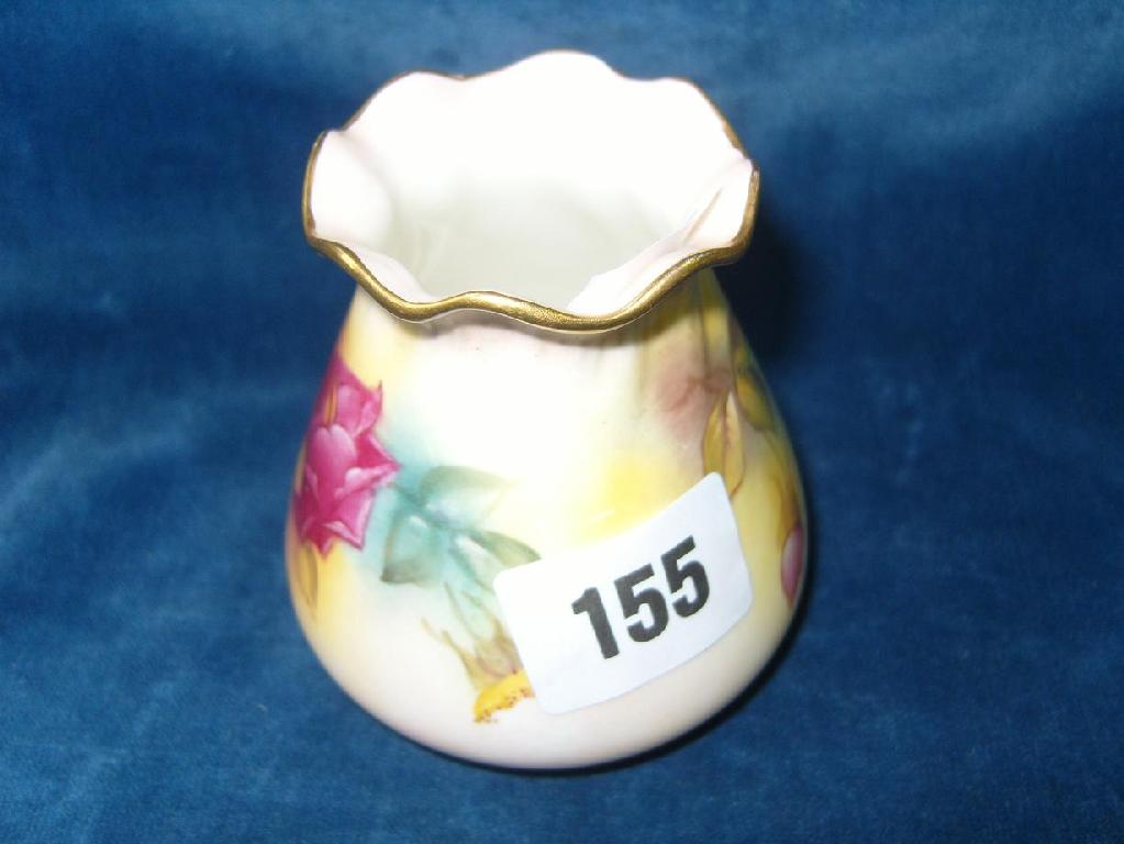 Appraisal: An early th century Royal Worcester blush ivory vase with