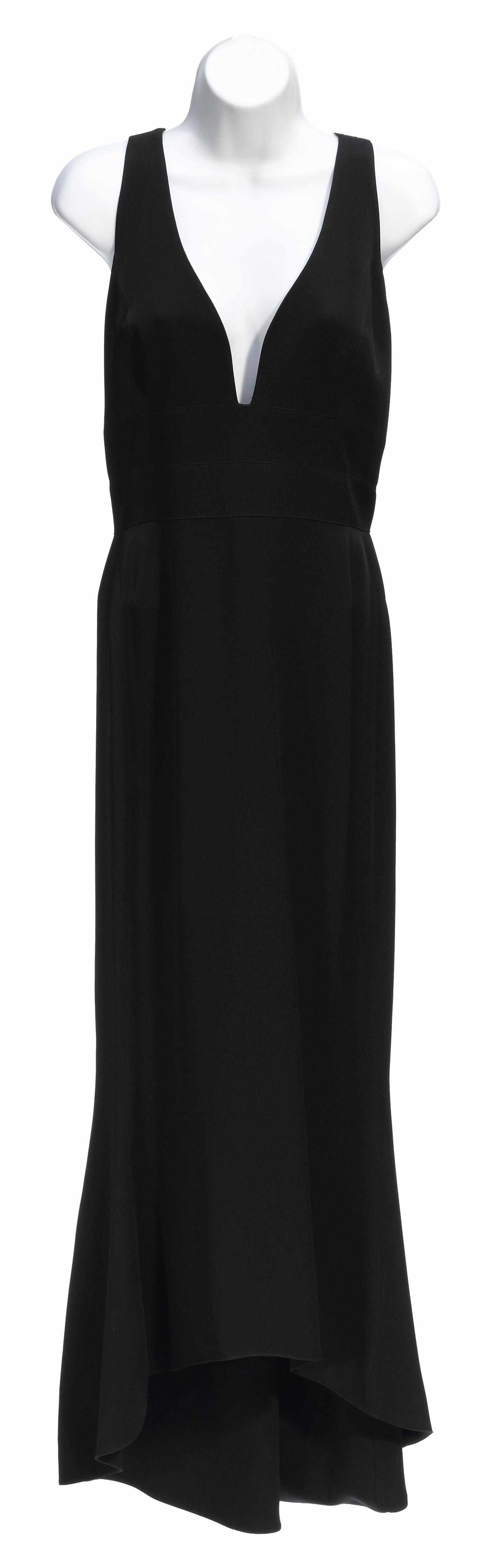 Appraisal: A Claude Montana long black sleeveless dress size