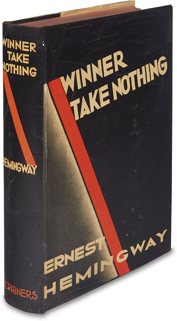 Appraisal: HEMINGWAY ERNEST Winner Take Nothing vo original black cloth with