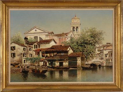 Appraisal: HENRY PEMBER SMITH - VENETIAN CANAL SCENE Oil on canvas