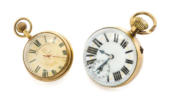 Appraisal: Sale Lot Two Paperweight Table Clocks one example retailed by