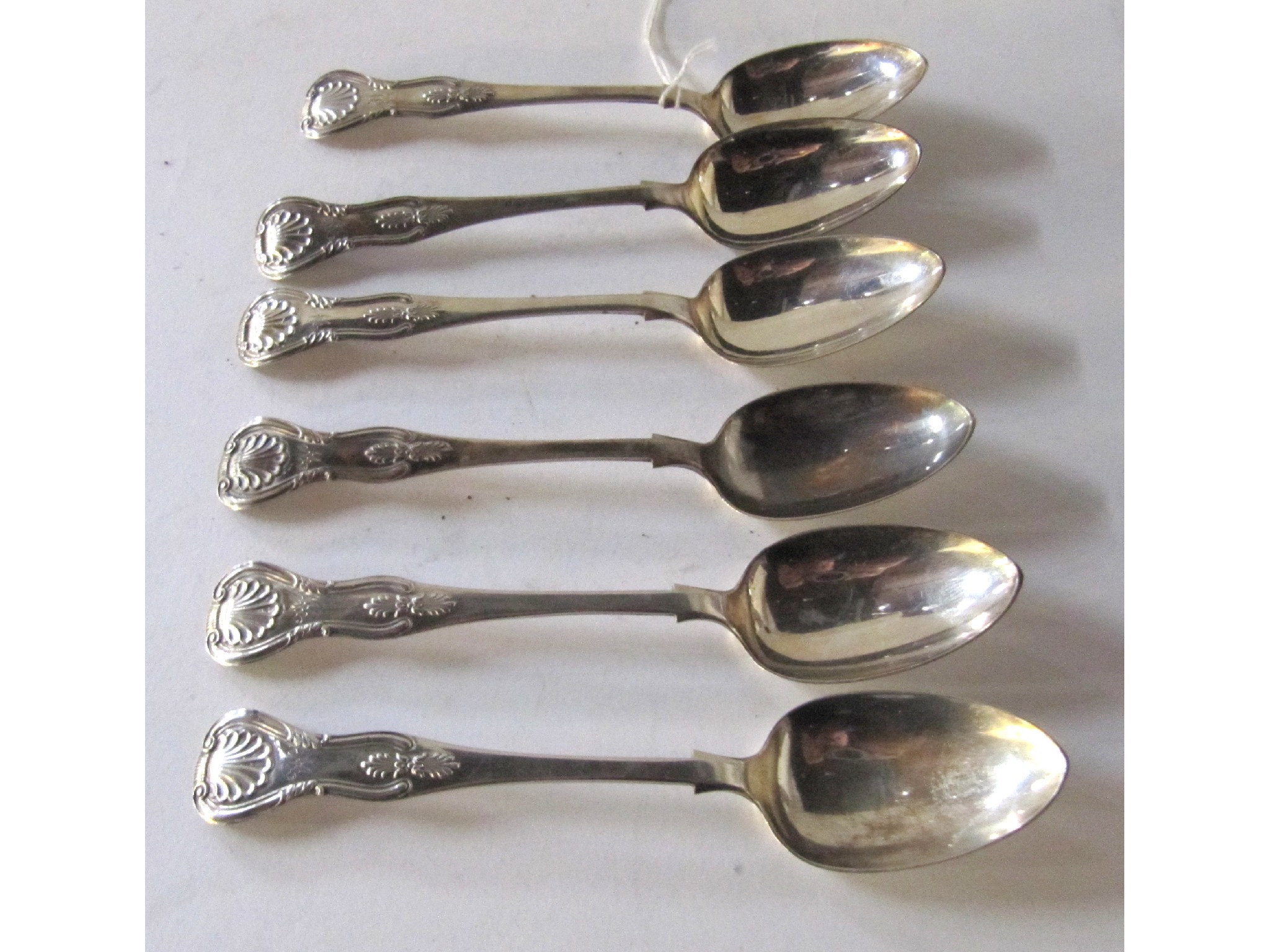 Appraisal: A set of six silver teaspoons Edinburgh