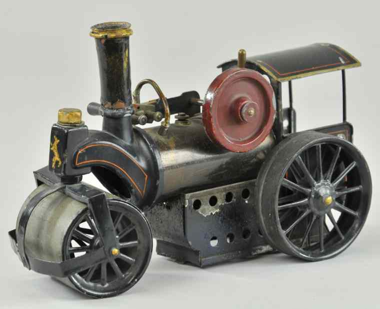 Appraisal: BING LIVE STEAM ROAD ROLLER Germany painted tin done in