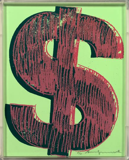 Appraisal: Andy Warhol American - Dollar Sign screenprint in colors on