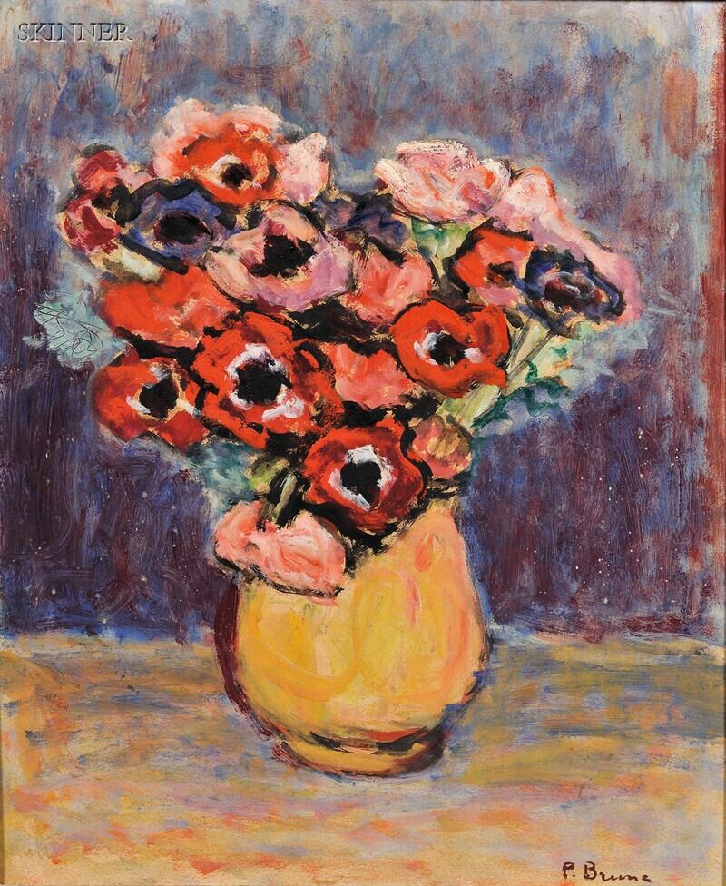 Appraisal: Pierre Brune French - Anemones Signed P Brune l l