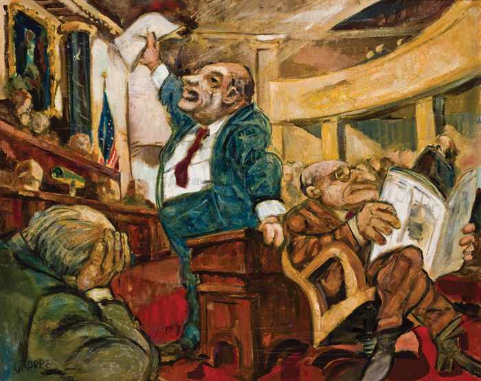 Appraisal: WILLIAM GROPPER American - ''Legislature A Few Well Chosen Words''