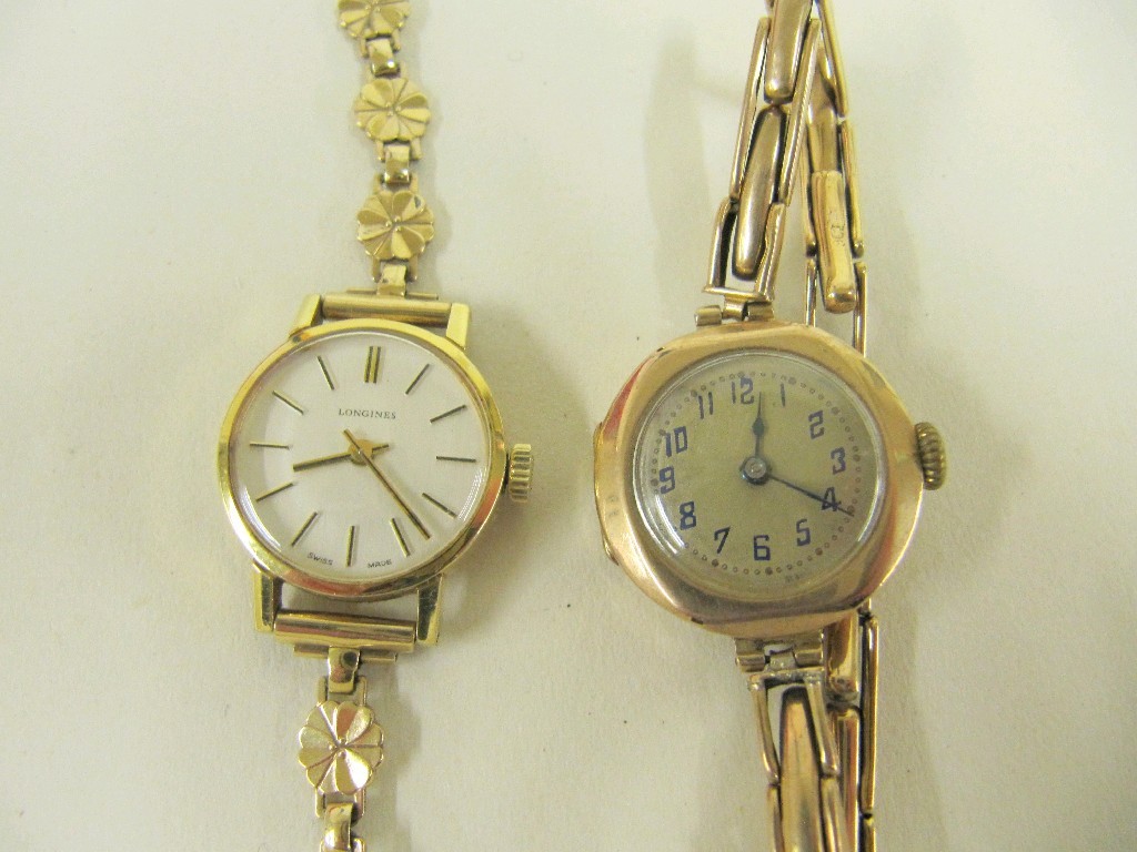 Appraisal: Lot comprising ladies early th century ct gold wrist watch