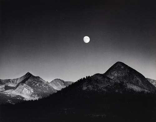 Appraisal: ADAMS ANSEL - Moonrise from Glacier Point Silver print x