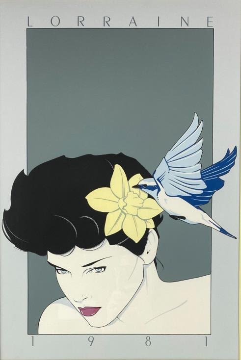 Appraisal: Patrick Nagel Lorraine Screenprint PosterFrame x Minor nicks to frame