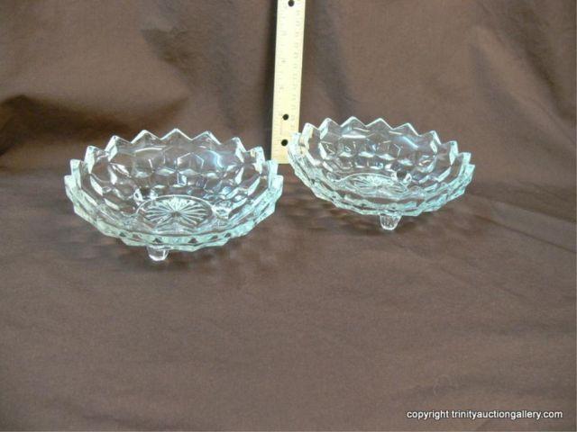 Appraisal: American Fostoria Pair of Toed BonBon Bowls toed bonbon serving