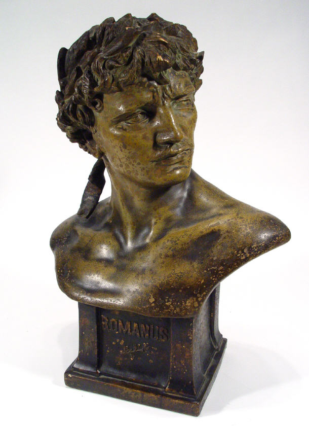 Appraisal: Ernst Wahliss large terracotta classical bust of a male entitled