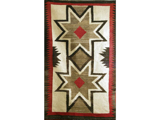 Appraisal: Navajo all naturals with analine red dye double galento star