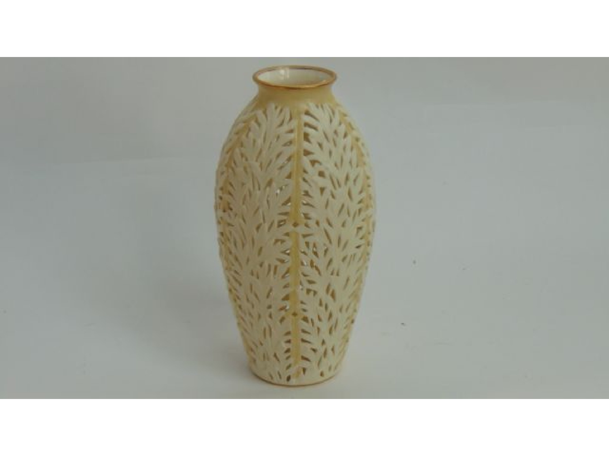 Appraisal: A Grainger Co Worcester vase of oval form with ivory