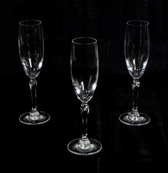 Appraisal: Sale Lot A Collection of Crystal Stemware flutes and one