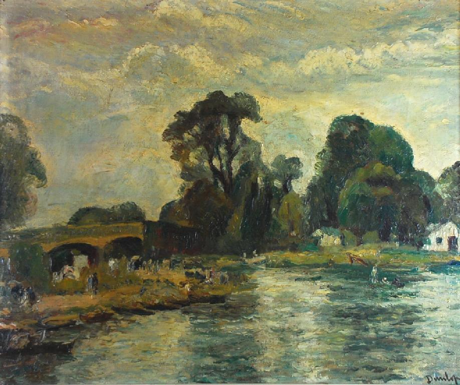 Appraisal: RONALD OSSORY DUNLOP - OIL ON CANVAS Walton on Thames