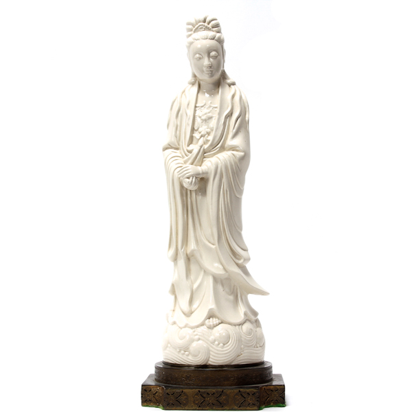 Appraisal: Chinese blanc de Chine porcelain figure of Bodhisattva Guanyin Goddess