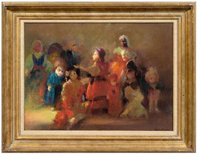 Appraisal: William Harnden painting American - dolls signed lower right Harnden