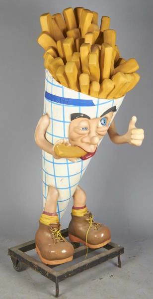 Appraisal: Standing French Fry Man Eating A Fry Made of a