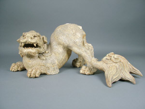 Appraisal: A Chinese terracotta temple lion early th century A F