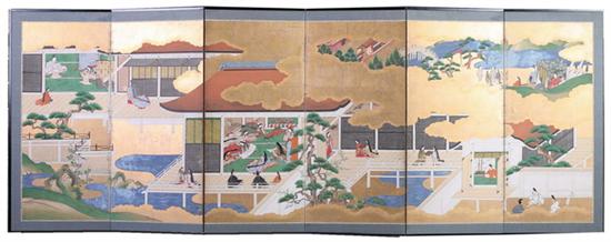 Appraisal: TOSA SCHOOL Japanese Edo period th century VIEW OF TALES