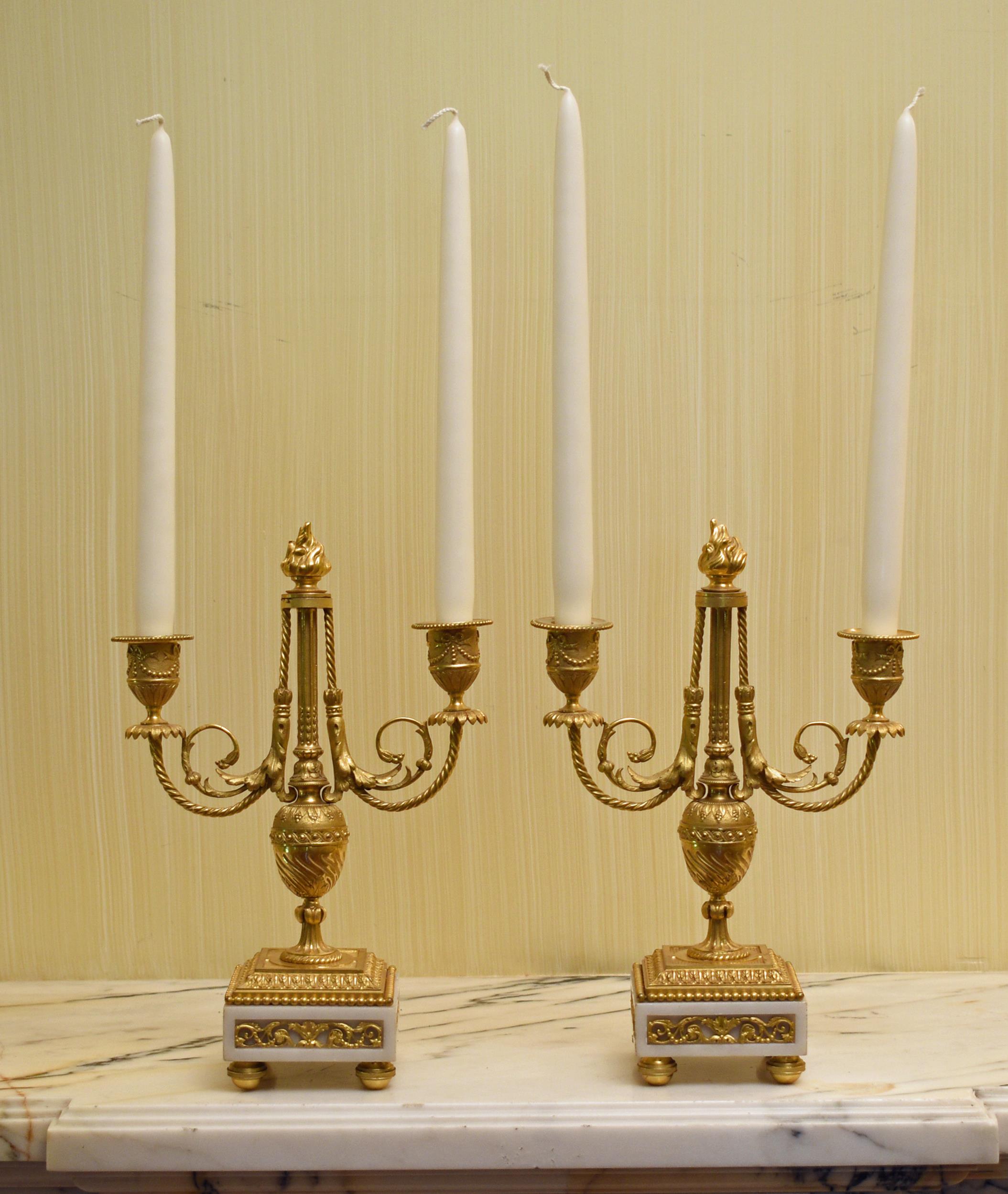 Appraisal: FINE TH C PETITE FRENCH CANDELABRA Mid th C dore