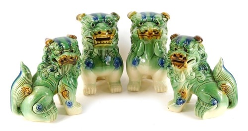 Appraisal: Two pairs of Dogs of Fo each on a green