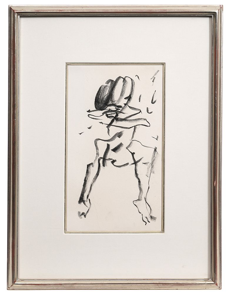 Appraisal: Attr to Willem de Kooning 'Clam Digger' Drawing Attributed to