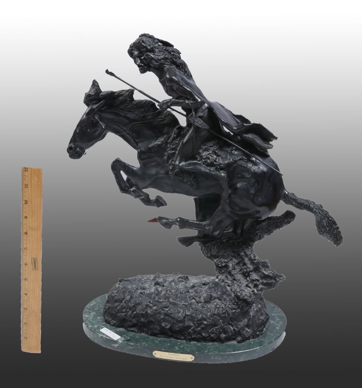 Appraisal: CHEYENNE BRONZE AFTER FREDERIC REMINGTON '' in height with the