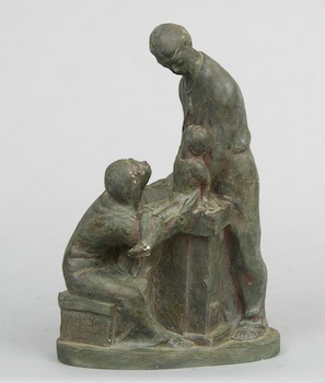 Appraisal: Joseph Turkaly Croatian - A Family Modeled plaster on an