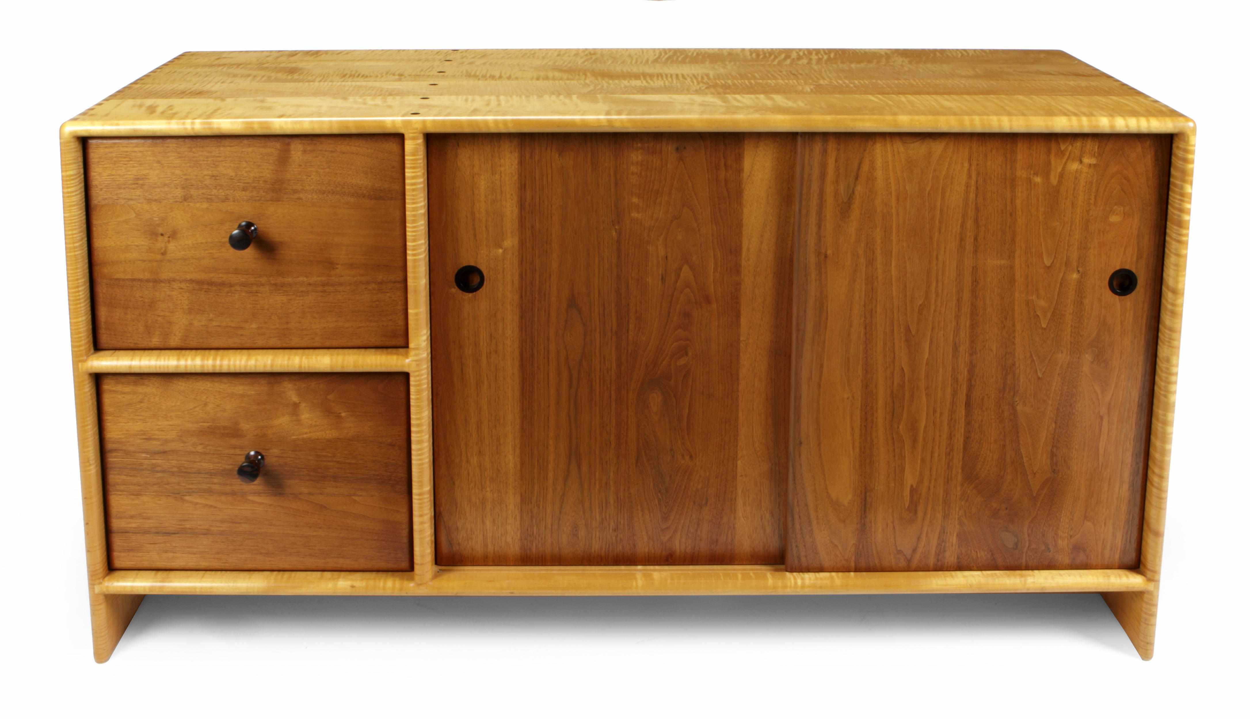 Appraisal: A Sam Maloof maple and walnut credenza circa with exotic