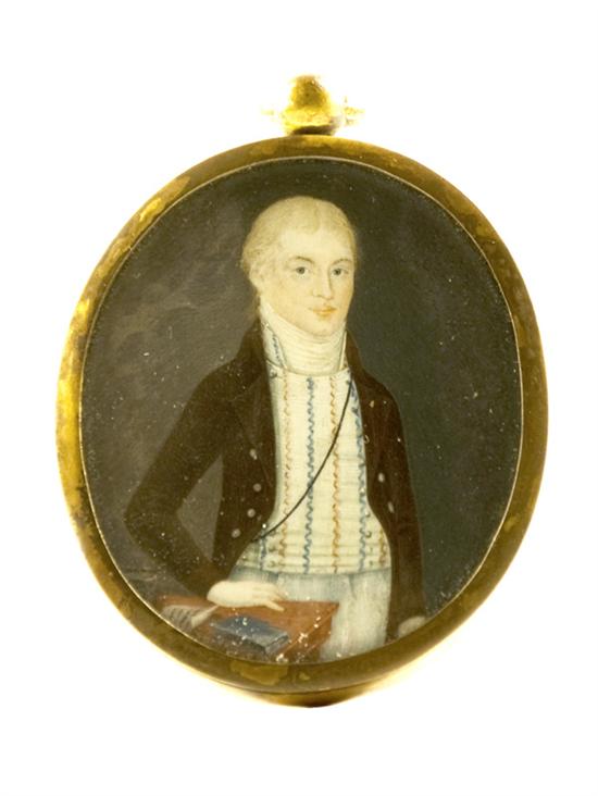 Appraisal: An E th C Portrait Miniature of Gentleman watercolor on