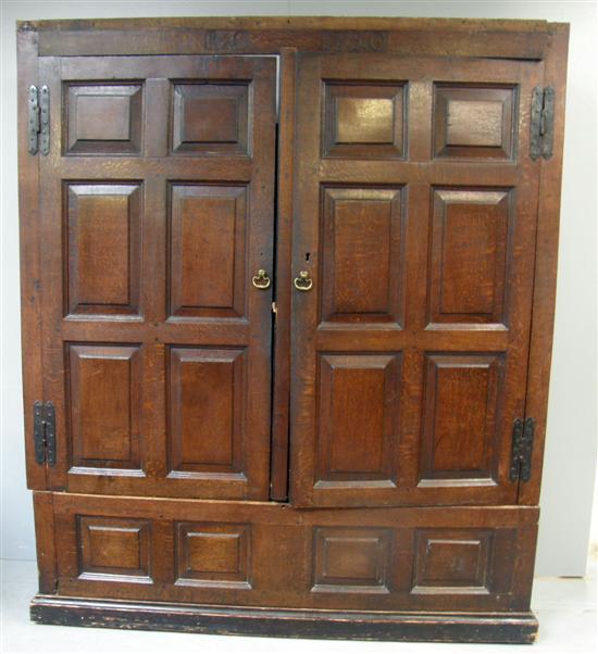 Appraisal: th century French oak Armoire with panelled doors and base