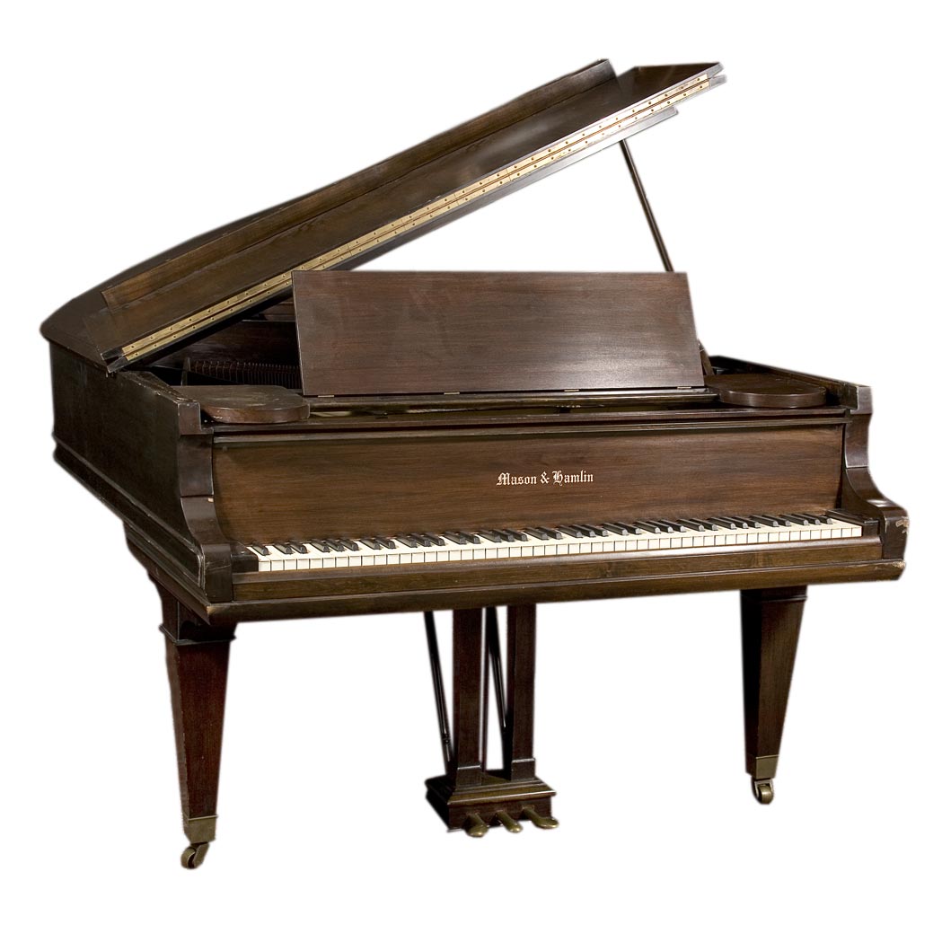 Appraisal: Mason Hamlin Mahogany Baby Grand Piano Length feet Estate of