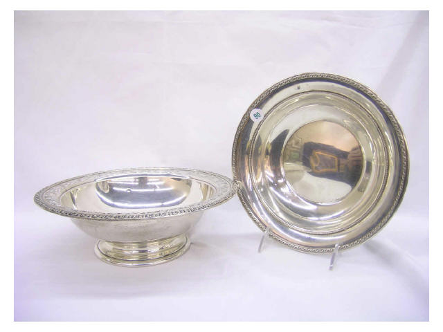 Appraisal: Two Sterling silver serving bowls including a Wallace pedestal bowl