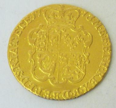 Appraisal: A GEORGE III GOLD GUINEA third head Illustrated